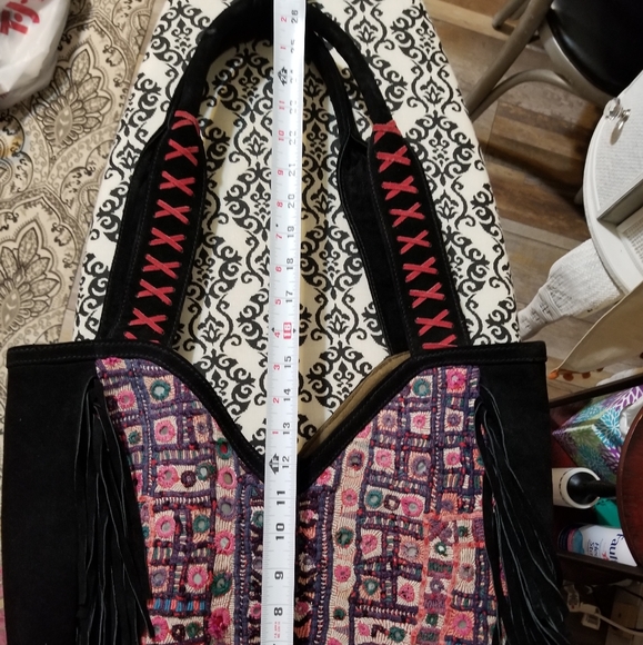 Boho Hobo suede leather purse - Picture 5 of 5